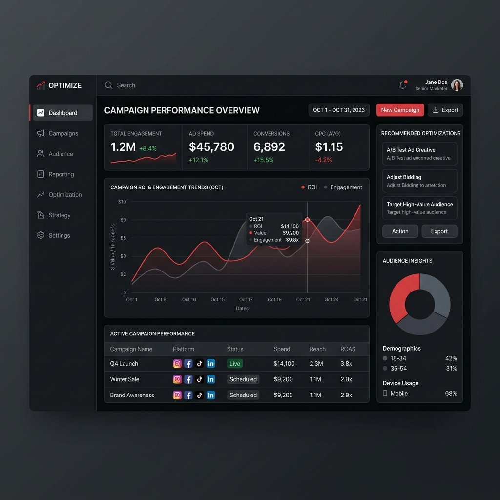 Social Marketing Analytics Dashboard